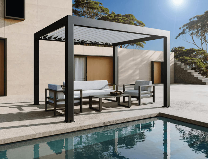 Pergola KP20 - Mái che xếp lật tự động cao cấp